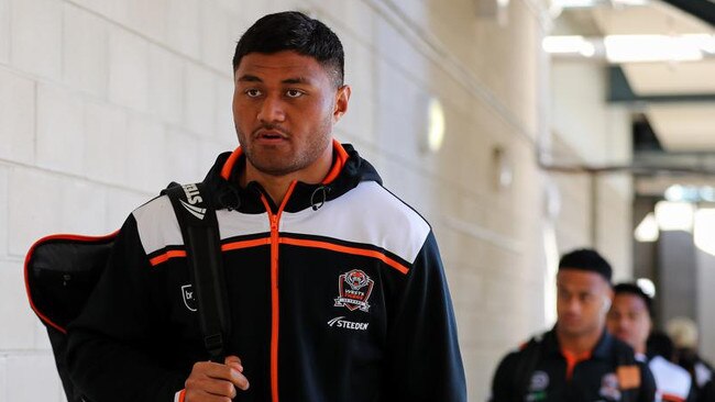 Utoikamanu says the contract saga has affected his form at the Wests Tigers. Picture: NRL Photos