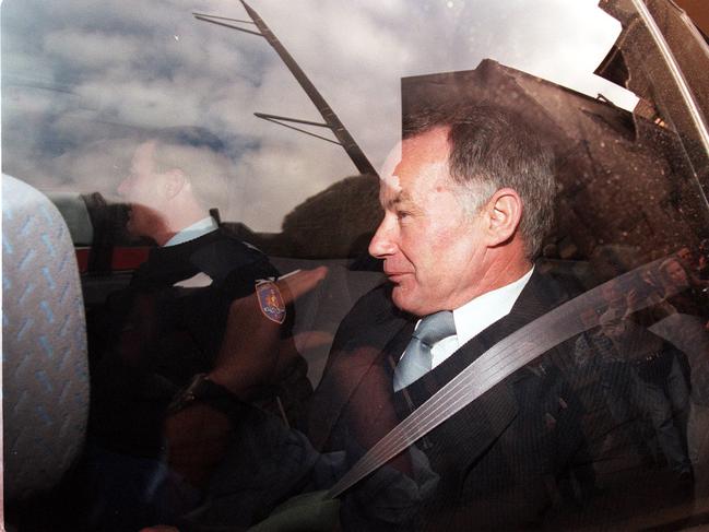 Ivan Milat arrives at St James Rd Court for his court hearing in 1996.