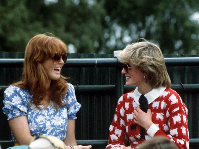 Princess Diana with Sarah Ferguson at the Guard's Polo Club, Windsor, June 1983. Picture: Getty Images