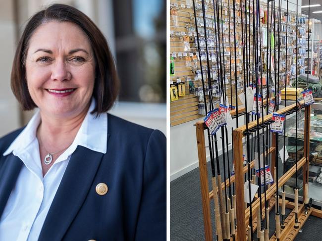 Former deputy premier for WA, Liz Harvey is selling her late husband's tackle shop after new fishing regulations emerged in WA. Picture: Bluewater Tackle World / Facebook