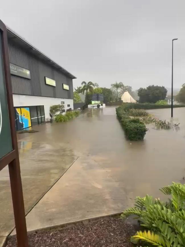 Flash flood waters threaten Gold Coast's training ground.