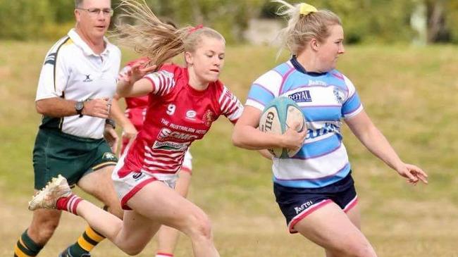 Courtney Jackson on the field in action.