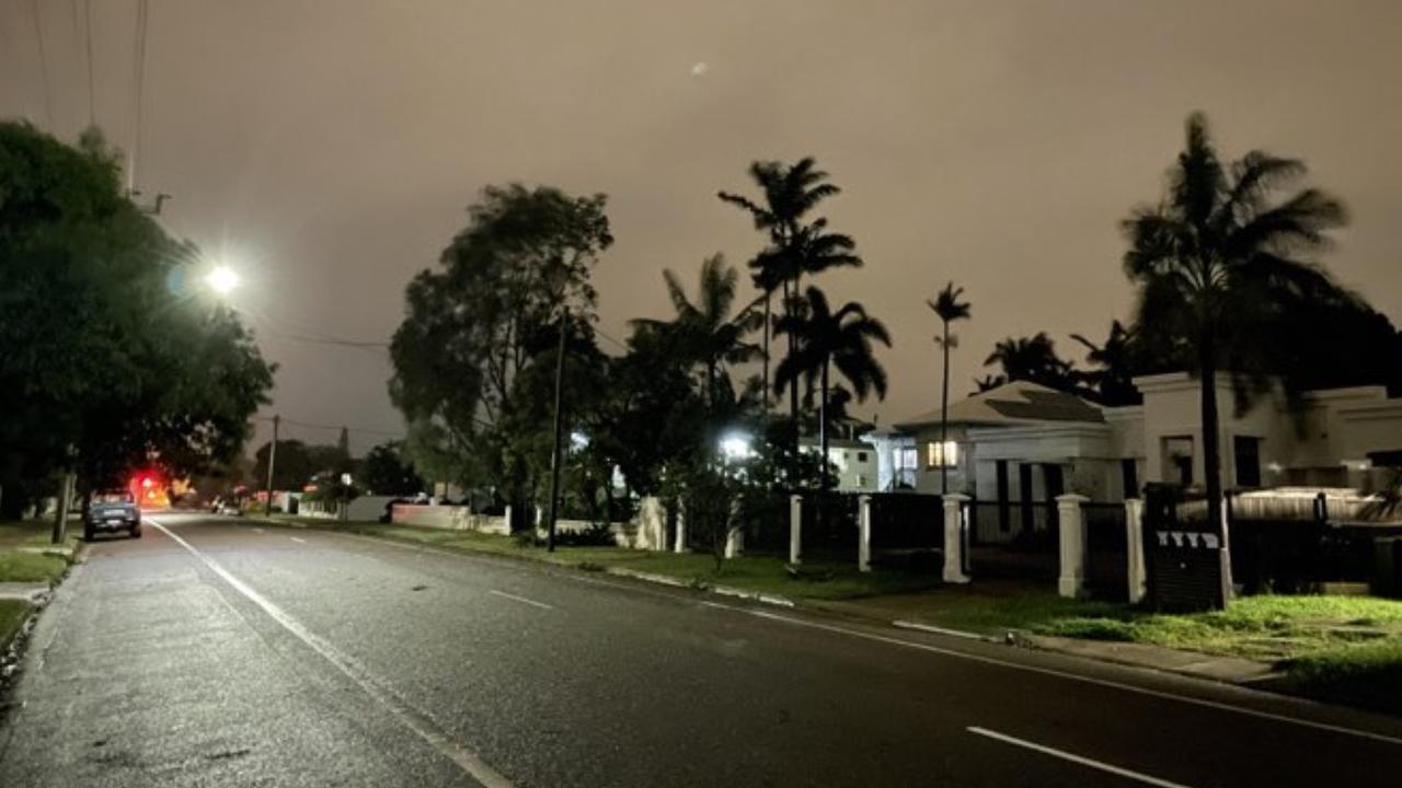 The eerie scene in Townsville as Tropical Cyclone Kirrily crossed. Photo: Evan Morgan