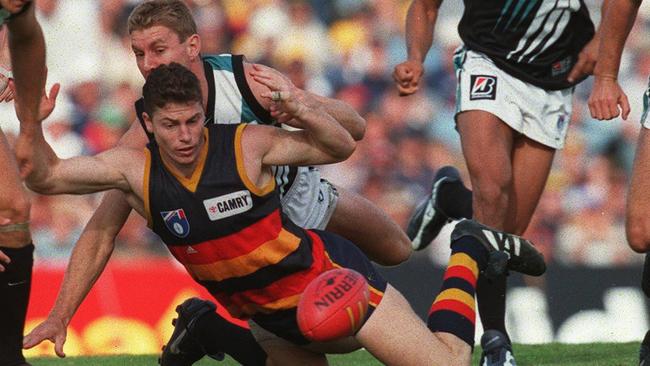  Mark Bickley during his best-on-ground performance for Adelaide in Showdown 5 in 1999.