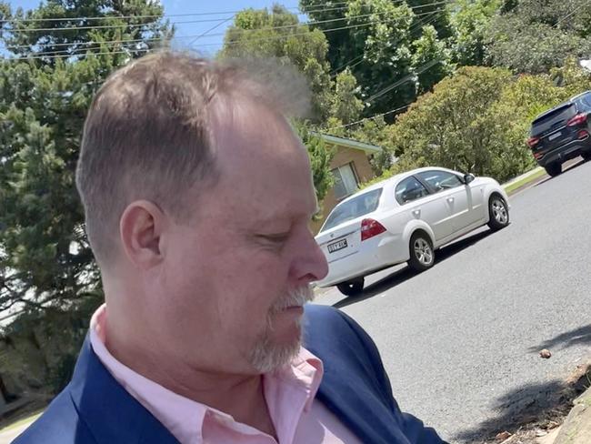 Mark Allan Stewart, leaving Windsor Local Court on Nov 17, 2022, a manager of rugby league players who lives between Qld and the Hawkesbury, who was convicted of drink driving