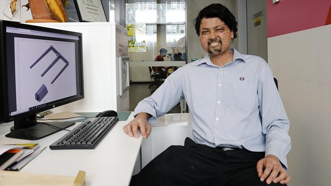 App developer and cancer survivor Nikhil Autar at UNSW. Picture: Jennifer Soo