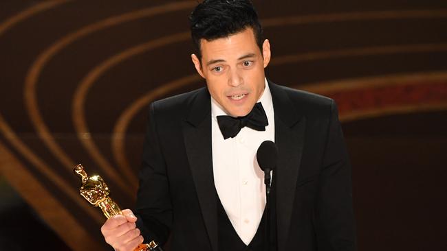 Rami Malek accepts the award for Best Actor during the 91st Annual Academy Awards. Picture: Valerie Macon/AFP