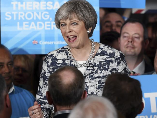 If Mrs May fails to get the decisive win she wants, it will mean market turmoil but potential trade and travel benefits for Australia. Picture: Carl Court/Getty Images