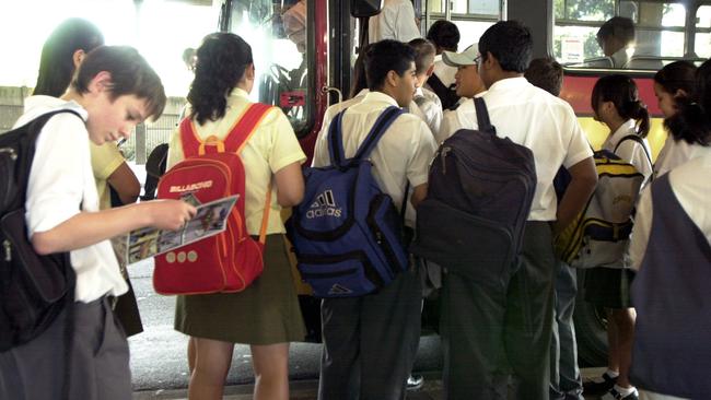 High school students in Derrimut can’t walk or ride to school because they’re too far away, and peak hour public bus services are already at capacity. Picture: Lea Tracee