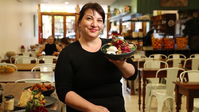 Silvia Hart at the Seasonal Garden Cafe in Norwood, which she sold earlier this year. Pic: Calum Robertson