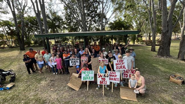 Bouldercombe town group photo for No Bess For Bouldy protest