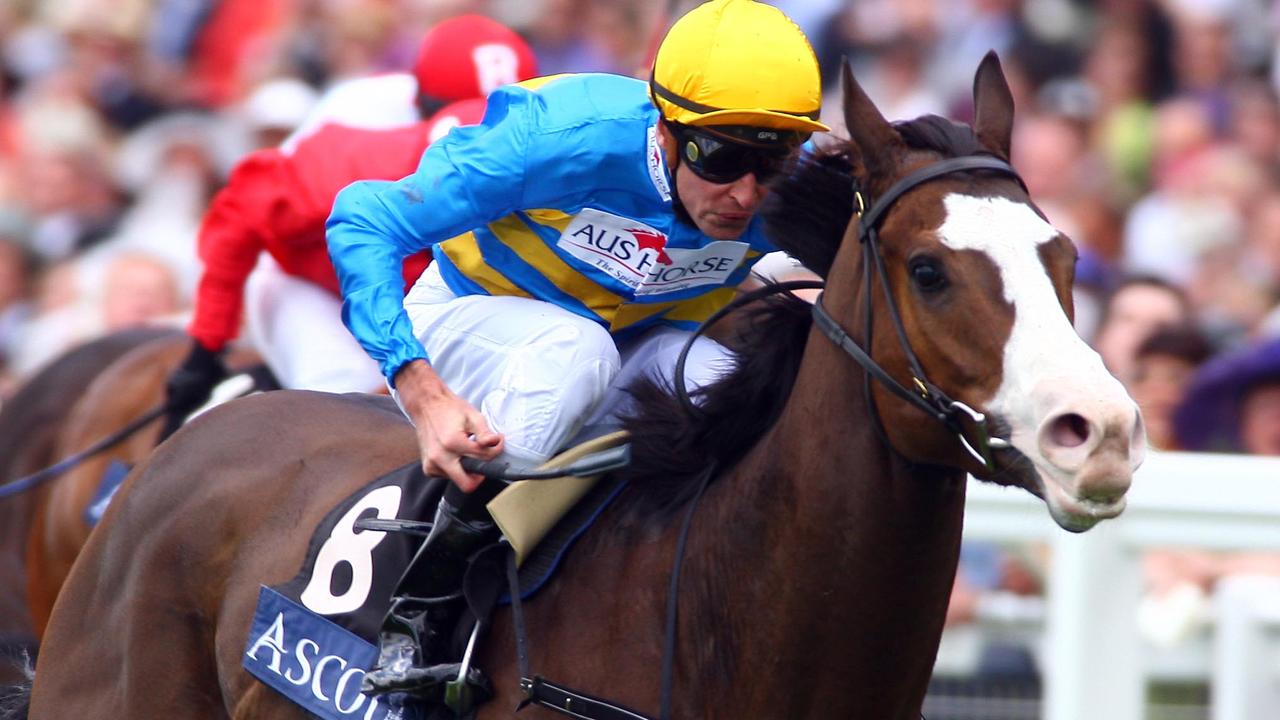 A supplied photo of Jockey Steven Arnold as he rides Scenic Blast to win the King's Stand Stakes at Royal Ascot, Ascot, England, Tuesday, June 16, 2009. (AAP Image/Dan Abraham, racingfotos.com) NO ARCHIVING, EDITORIAL USE ONLY