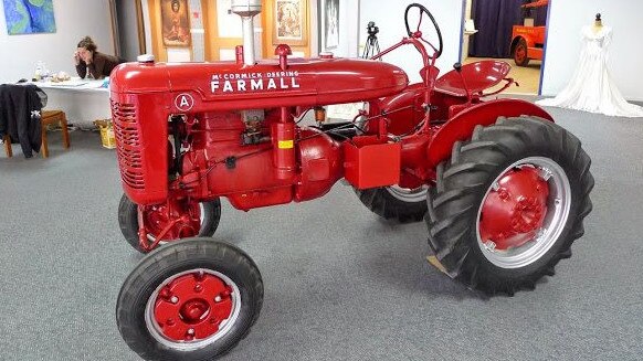 Farmall tractor previously on show at the Temporary Art Gallery in Waikerie. Trevor Kleemann restored the 1940s vehicle in 1994. Picture: Temporary Art Gallery Waikerie