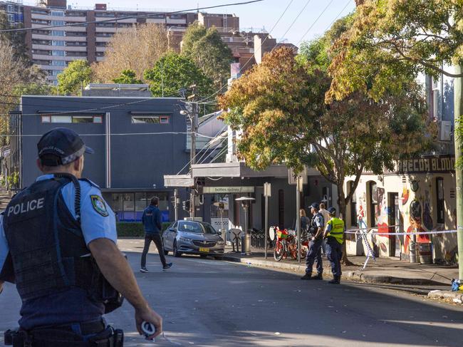 Sydney, Australia,  NewsWire, Saturday, 28 May 2022Investigation underway after men found with stab wounds near Norfolk house and Hotel on Cleveland st Redfern. About 3.45am (Sunday 29 May 2022), emergency services were called to Cleveland Street, Redfern, following reports of a brawl.Picture:  NewsWire / Monique Harmer