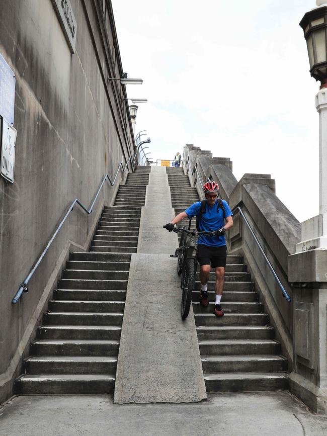 A new bike ramp is being planned for cyclists on the bridge which is currently accessed via more than 50 stairs.