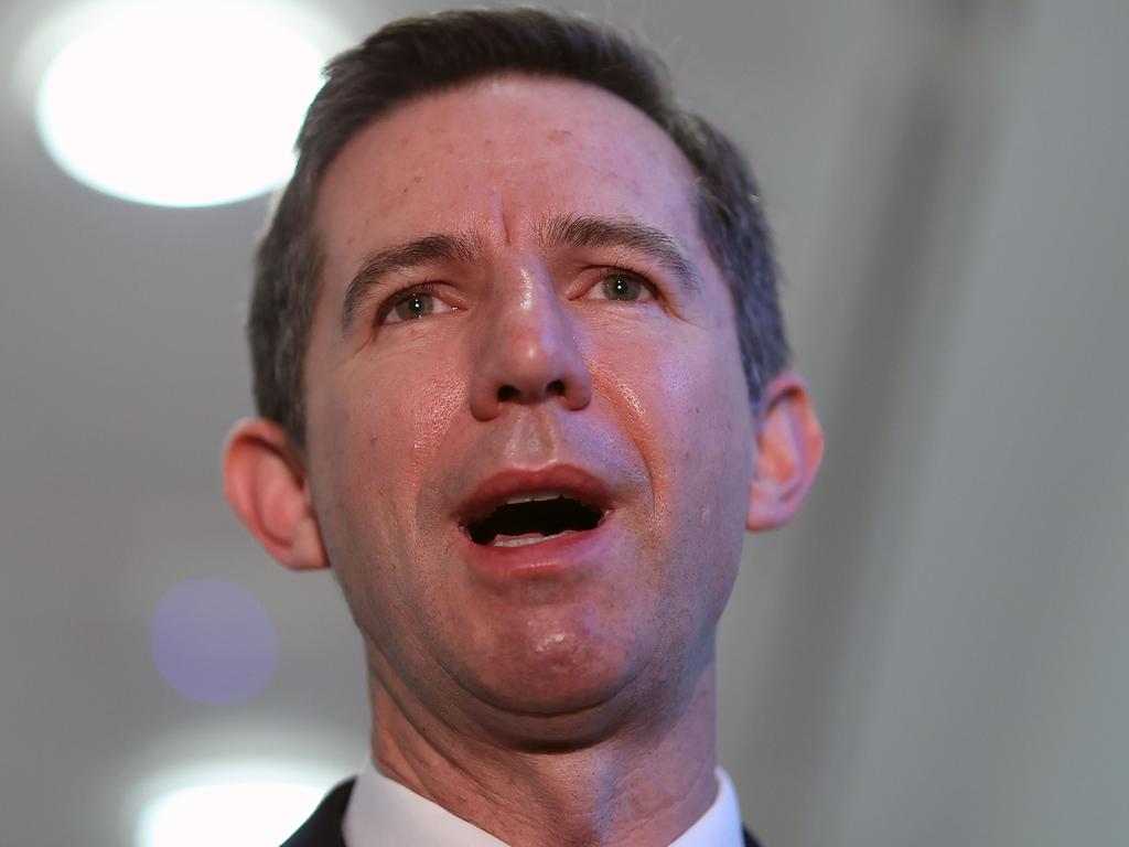 Finance Minister Simon Birmingham told the ABC that Labor’s $300 vaccine payment plan was ‘unnecessary and unlikely to work’. Picture: Gary Ramage / NCA NewsWire