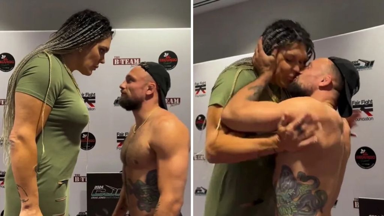 Internet blasts MMA fighter over kiss on unsuspecting rival