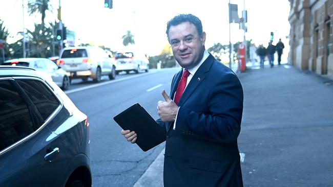 NSW Liberal Deputy Leader Stuart Ayres is facing questions over his involvement in the appointment of John Barilaro to a plum New York based trade role. Picture: NCA NewsWire / Jeremy Piper