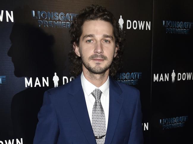 Shia LaBeouf is considered a prodigious acting talent but has had several run-ins with the law. Picture: Chris Pizzello/Invision/AP