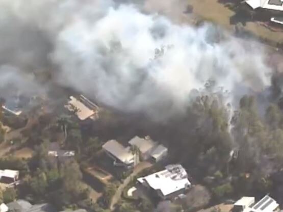 Bushfire at The Gap. Photo: 7 News