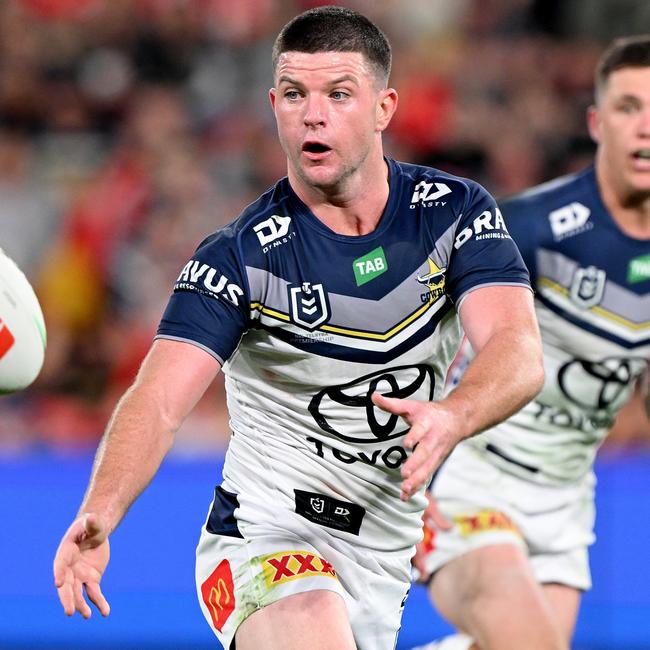 Is veteran halfback Chad Townsend playing his final year in the NRL in 2024? Picture: Bradley Kanaris/Getty Images