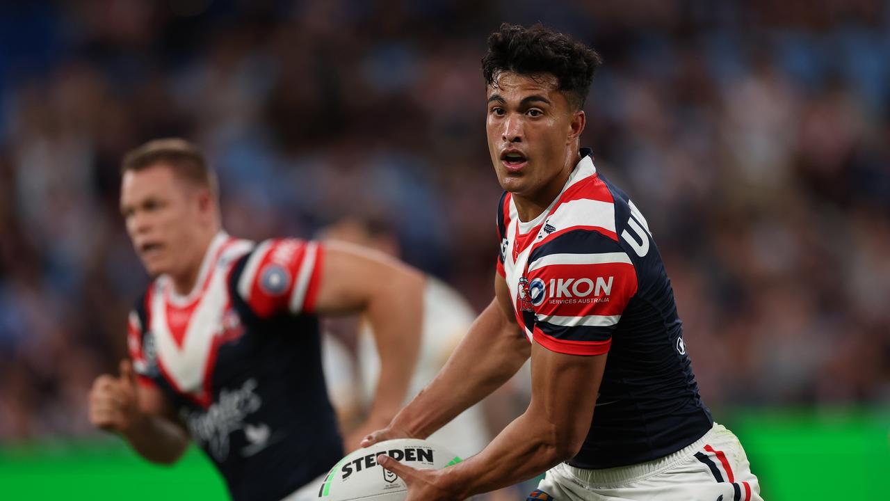 Joseph-Aukuso Suaalii blindsided the Sydney Roosters with his switch to Rugby Union, writes Paul Kent. Picture: Getty Images.