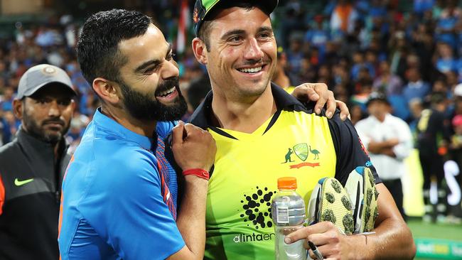 Stoinis has shared a long friendship with Indian captain Virat Kohli. Picture. Phil Hillyard