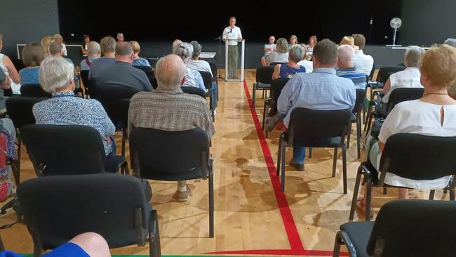 Luke Sikora giving speech to supporters. Picture: Facebook