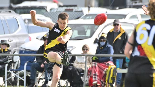 Trengove in action for Kybybolite. Picture: Brenton Edwards