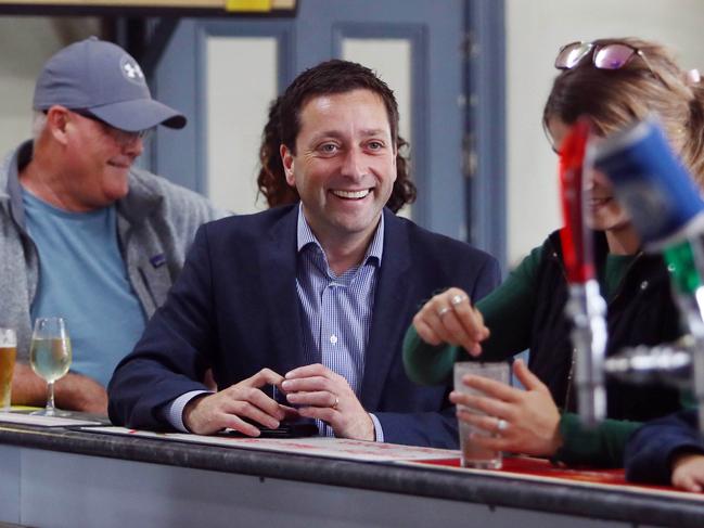 06/11/18 State opposition leader Matthew Guy at the Garfield Hotel in Gippsland to watch the 2018 Melbourne Cup. Aaron Francis/The Australian