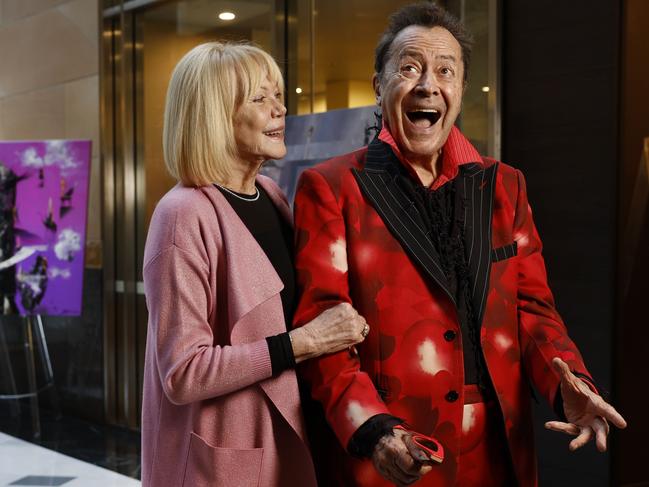 Christa and Charles Billich at his new gallery space at the Fullerton Hotel at Martin Place in Sydney. Picture: Richard Dobson