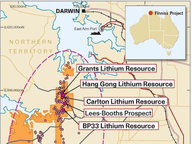 Core Lithium Finnis Project Map Picture: SUPPLIED