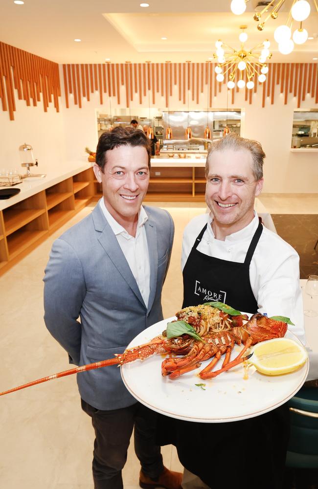 Amore Ristorante general manager Daniel Sprange and executive chef Robert McWhinnie. Picture Glenn Hampson