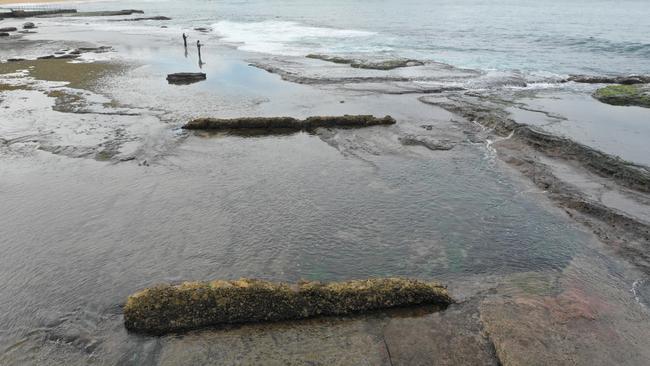 The remains of the third rock pool at Newport. Picture Manly Daily