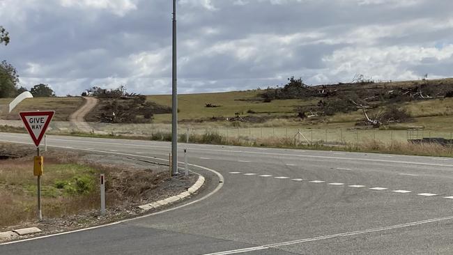 The solar farm is being built directly opposite the Lower Wonga substation on the Wide Bay Highway.