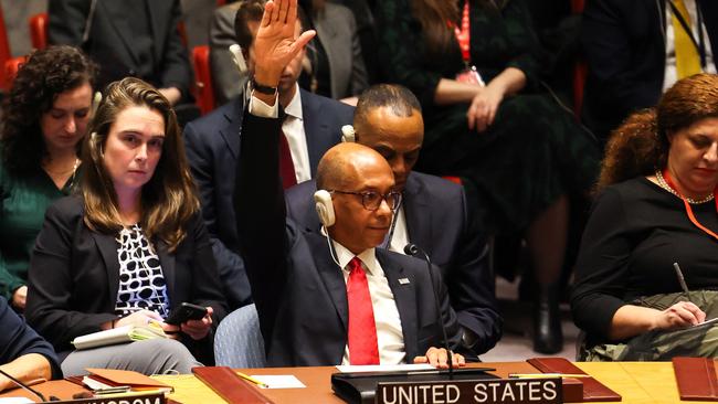 The United States has vetoed a vote for a ceasefire in Gaza. Picture: AFP