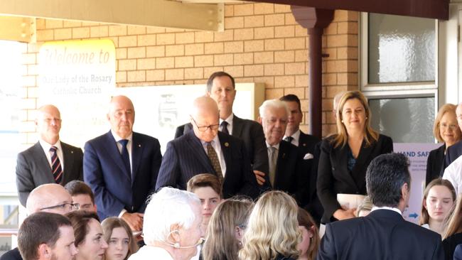At the State Funeral Service for Mike Ahern AO, at Our Lady of the Rosary Catholic Church, Caloundra, on Friday 25th August 2023 - Photo Steve Pohlner