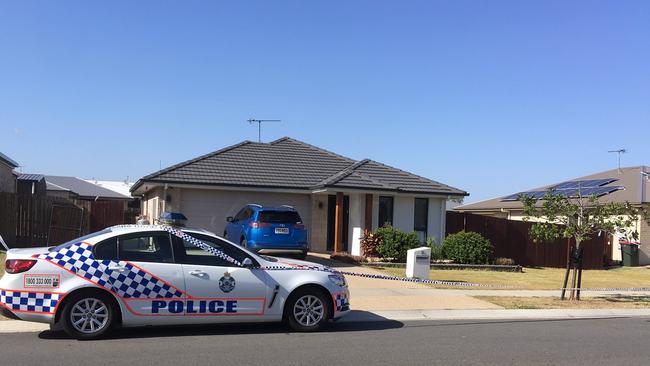 The crime scene at Geoff Wilson Dr, Norman Gardens, in the days after the incident.
