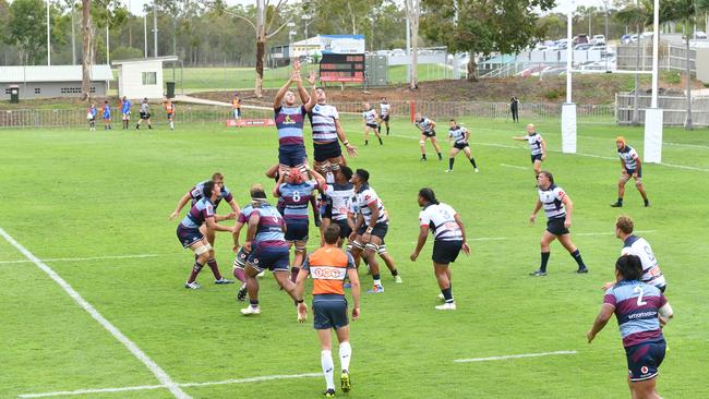 Queensland Reds vs Melbourne Rebels at Marley Brown Oval in 2020.