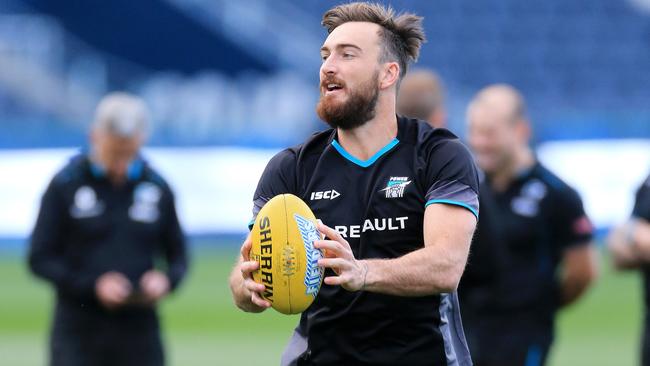 Charlie Dixon at Port Adelaide training. Picture: Peter Ristevski