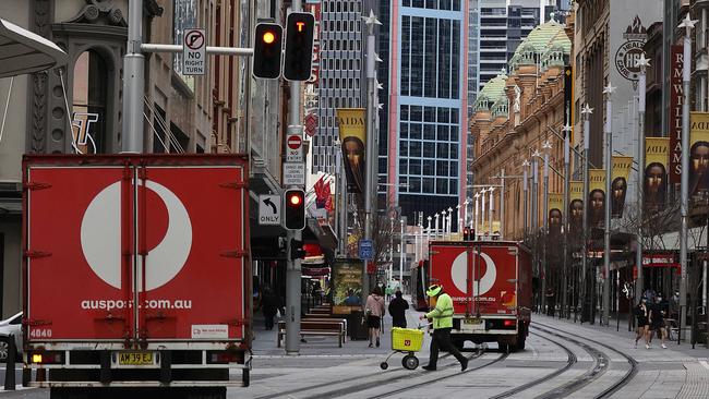 Australia Post workers in Sydney this week.