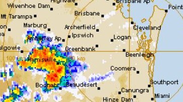 Severe storms roll across South East Queensland. Picture: BOM