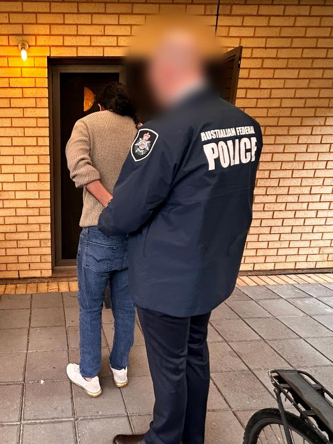 AFP arrest a Colombian man in after AFP investigators executed a search warrant at the man’s Kilburn home yesterday (14 November, 2024) where they arrested him and seized electronic devices and documentation. Picture: AFP