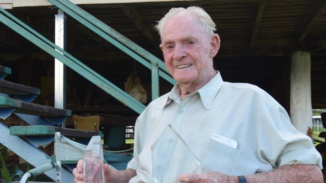 AWARDED: Eidsvold racing personality Jack Murray was recently recognised at the On The Bit Country Racing Awards. Picture: Sam Turner.