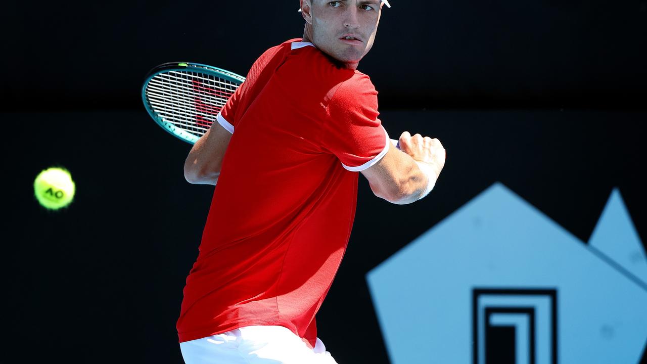 Aussie Chris O'Connell is in to the final eight at the Adelaide International (Photo by Sarah Reed/Getty Images)