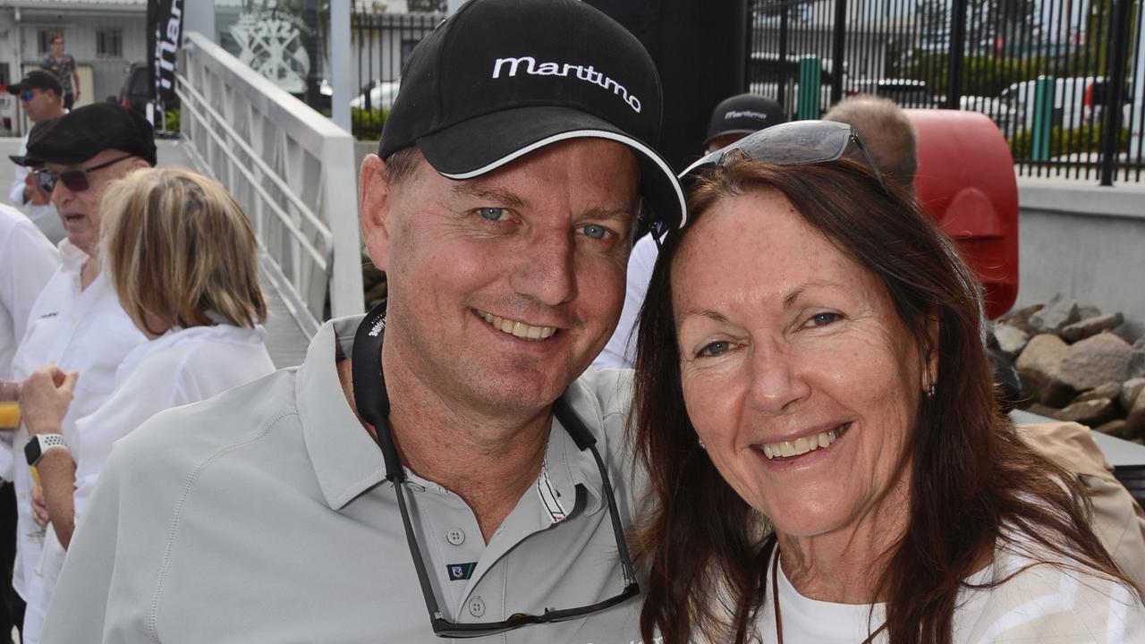 Stuart Graham and Lorraine Duckworth at Maritimo 11 farewell party at Southport Yacht Club, Main Beach. Pic: Regina King