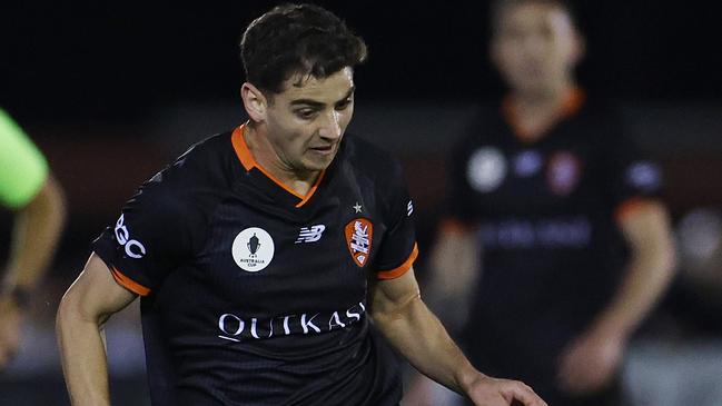 Jonas Markovski in action for the Brisbane Roar. Picture: Jonathan DiMaggio