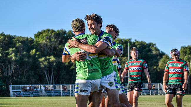 The Tweed Coast Raiders taking on the Bilambil Jets in round one of the 2023 Northern Rivers Regional Rugby League (NRRRL) competition. Picture: Max Ellis