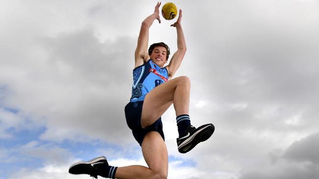 AFL draft prospect Hugo Munn at Unley Oval. Picture: Tricia Watkinson