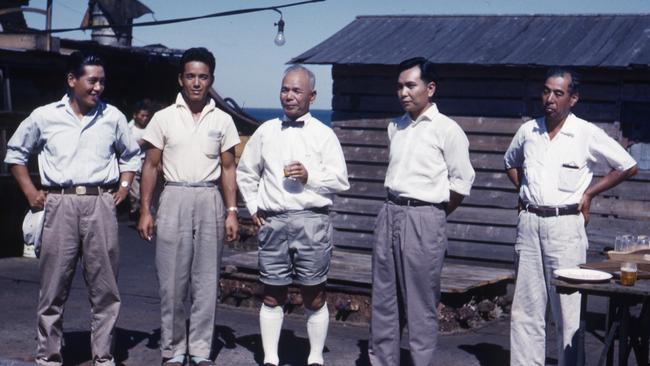 Senichiro Fujita helped clear Darwin Harbour from 1959. The Fujita Salvage Company spent two years salvaging the sunken wrecks and processing the scrap metal to be taken back to Japan. Picture: Northern Territory Library Senichiro Fujita Collection